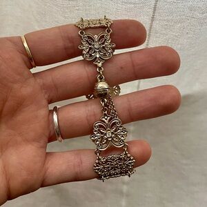 Beautiful Elegant Vintage Gold Color Filigree Bracelet